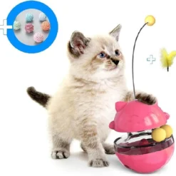 Kattenspeeltjes Intelligentie Kattenspeelgoed Katten Kat Cat Toy Kitten – Roze Voeding Dispenser Speelgoed – Dutchwide