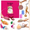 Allerion Kattenspeelgoed Gift Set – Katten Speeltjes Intelligentie – 12 Verschillende Speeltjes – In Cadeauverpakking