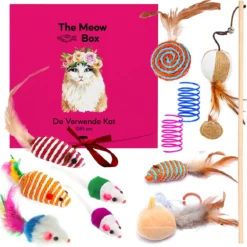 Allerion Kattenspeelgoed Gift Set – Katten Speeltjes Intelligentie – 12 Verschillende Speeltjes – In Cadeauverpakking