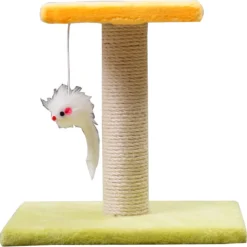 Katten Krabpaal – Krabpaal – 25cm Hoog – Geel/groen