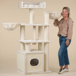 Krabpaal Voor Grote Katten Cat Relax Plus Crème Beige Van RHRQuality