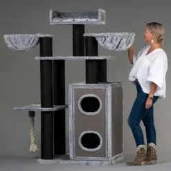 Krabpaal Voor Grote Katten Cat Paradise Blackline Lichtgrijs Grijs Van RHRQuality