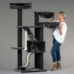 Krabpaal Voor Grote Katten Kilimandjaro De Luxe Blackline Plus Donker Grijs Van RHRQuality