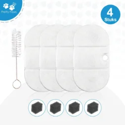 Pretty Paws – PP097 Drinkfontein Filters – Navulling Set: 4 Stuks – Voor Katten