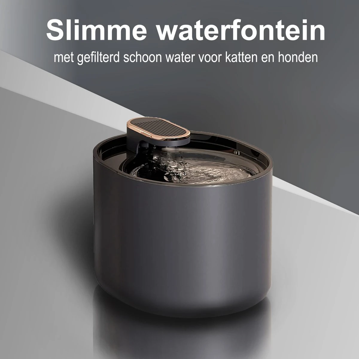 ®AJM – Drinkfontein Voor Kat/hond – Kattenfontein – Honden Fontein – 3 L Waterreservoir – Inclusief Filter – Waterdispenser – Waterfontein – Fluisterstil