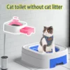 Nieuwste Kat Wc Wc Trainer, Herbruikbare Kattenbak Zonder Kattenbakvulling, Training Onderwijs Katten Urineren Plassen Wc Gereedschap