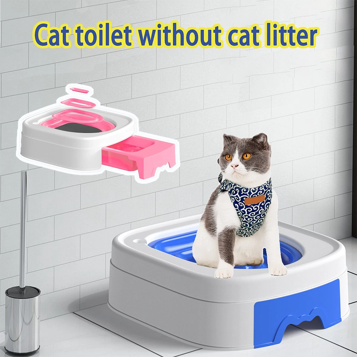 Nieuwste Kat Wc Wc Trainer, Herbruikbare Kattenbak Zonder Kattenbakvulling, Training Onderwijs Katten Urineren Plassen Wc Gereedschap