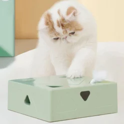 Magische Katten Doos Speelgoed – Elektrische Katten Speelgoed – Bewegingstechnologie – Kunstmatige Intelligentie – Interactieve Katten Speelgoed – Speelplezier – Nieuwsgierig – Jachtinstincten – Zoeken – Najagen – Geschikt Voor Meerdere Katten