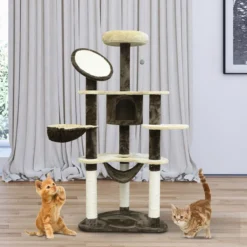 Medina Whitehaven Cat Tree Sisal Pilaren – Bruin – Spaanplaat, Stof, Vezel – 25,59 Cm X 19,69 Cm X 60,24 Cm