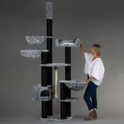 Krabpaal Voor Grote Katten Catdream De Luxe Blackline Licht Grijs. Zeer Stabiel