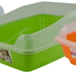 Pawise Kattenbak Laag Model – Open Kattenbak – Duurzaam En Gebruiksvriendelijk – 48×38.5 Cm – Plastic – Kleur Assorti