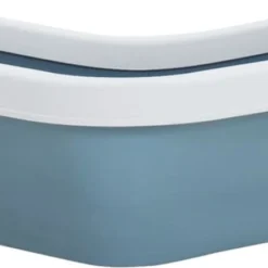 VidaXL Kattenbak Hoekmodel 56x40x14 Cm Polypropeen Wit En Blauw