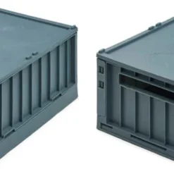 Liewood Kratjes Weston Met Deksel Medium – Whale Blue (set Van 2)