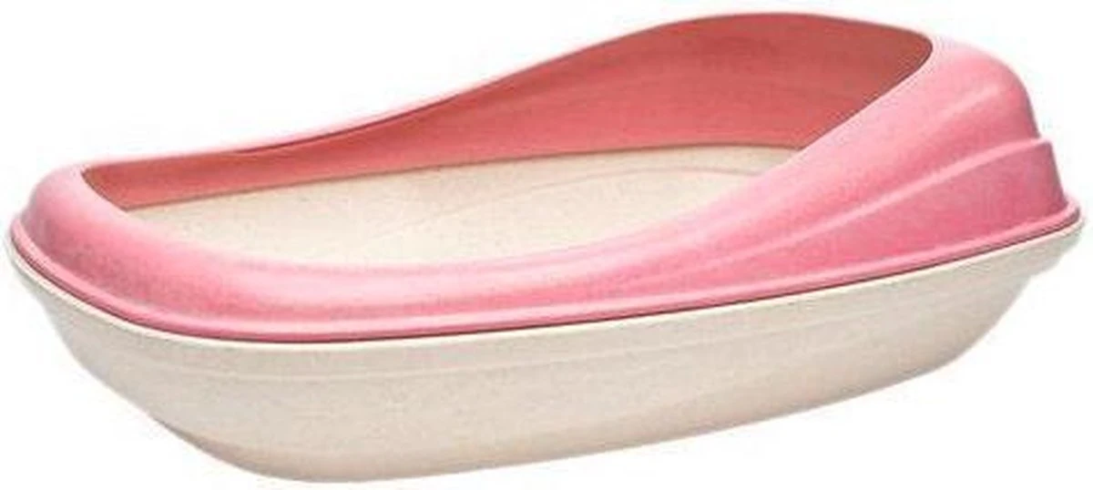 Beco Cat Tray -Duurzame En Makkelijk Te Reinigen Kattenbak Van Bamboe β Roze β 16 X 51 X 40 Cm β Roze