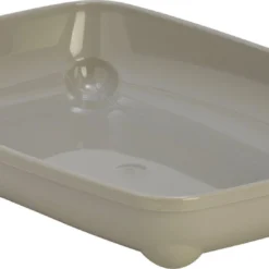 MODERNA Kattenbak – Plastic Kittenbakje – Kleur: Warmgrijs – Afmeting: 37x28x6 Cm