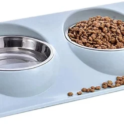 Kattenbak, Voederbak Kat, Dubbele Voederbak Voor Katten, Kantelen, Voederbak, Niet Gemorst En Antislip Voerbak Voor Katten, Puppyvoer En Water