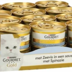 24x Gourmet Gold – Luxe Mix Zeevis – Kattenvoer – 85g