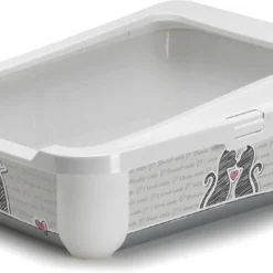 Moderna Trendy Cat Open – Grijs – Kattenbak – 50.5 X 38.5 X 18 Cm