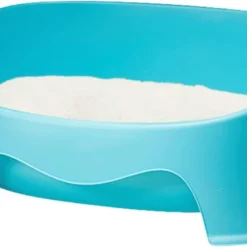 Kattenbak Half Gesloten Open Top Huisdier Schoonmaakproducten Kattenbak Top Entry Huis Voor Katten – Blauw + Kattenbakschep