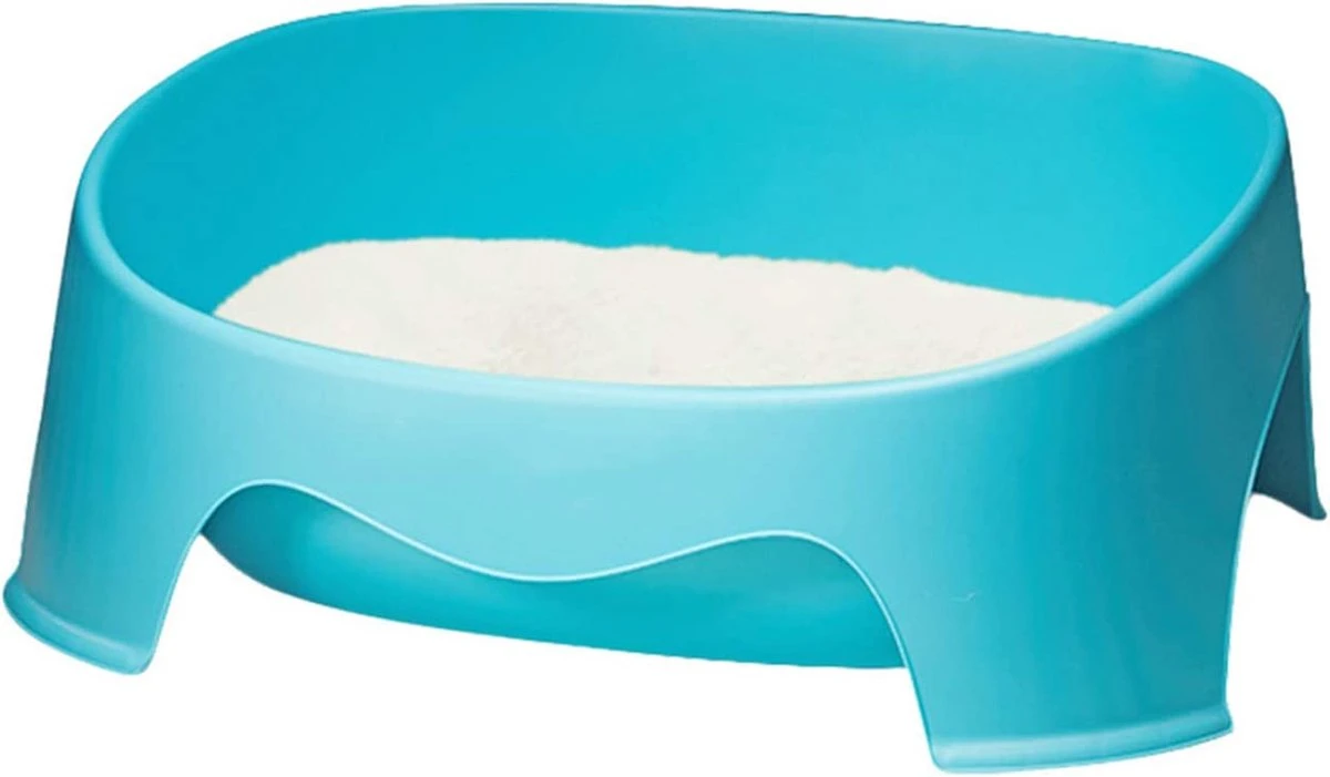 Kattenbak Half Gesloten Open Top Huisdier Schoonmaakproducten Kattenbak Top Entry Huis Voor Katten β Blauw + Kattenbakschep