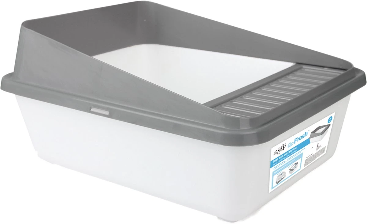 All For Paws AFP Go Fresh โ High Back Cat Litter Box Small โ Grijs