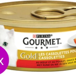 12x Gourmet Gold – Les Cassolettes Rund – Kattenvoer – 85g