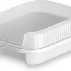 Kattenbak – Open – Modern – Hip Design – Wit – Trendy – Incl. Schep – Design Kattenbak