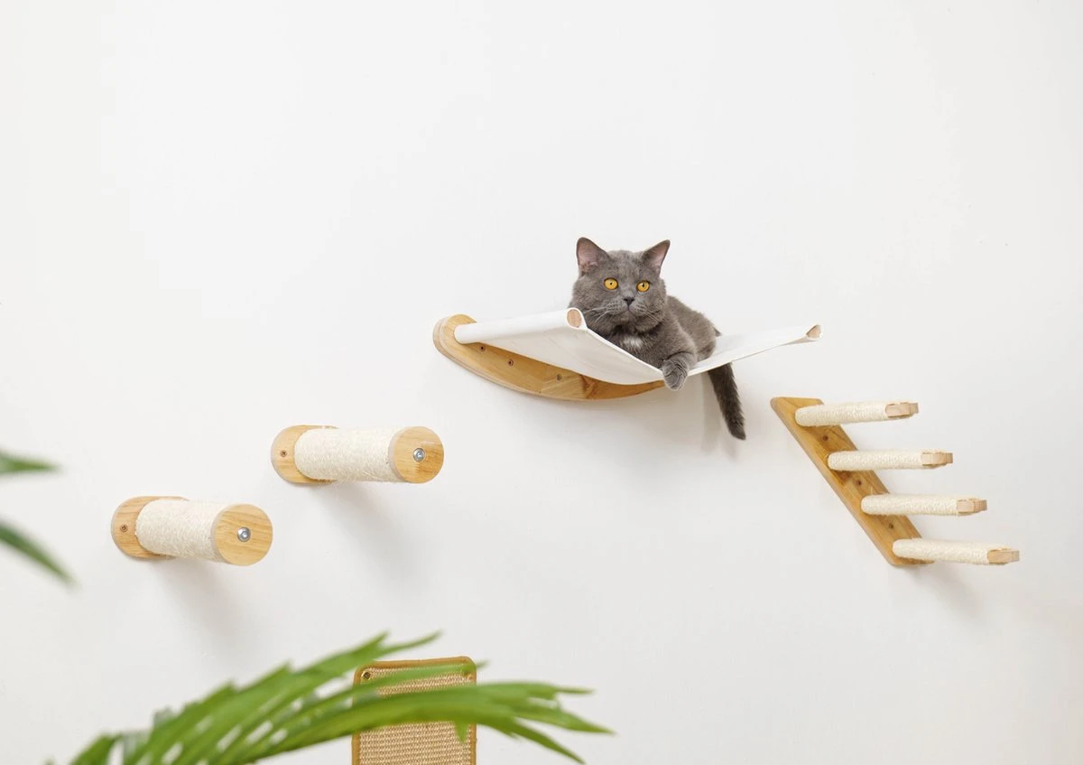 Klimmuur Kat XXL Editie β Krabpaal β Katten Klimmuur β Katten Klim Wand β Met Hangmat