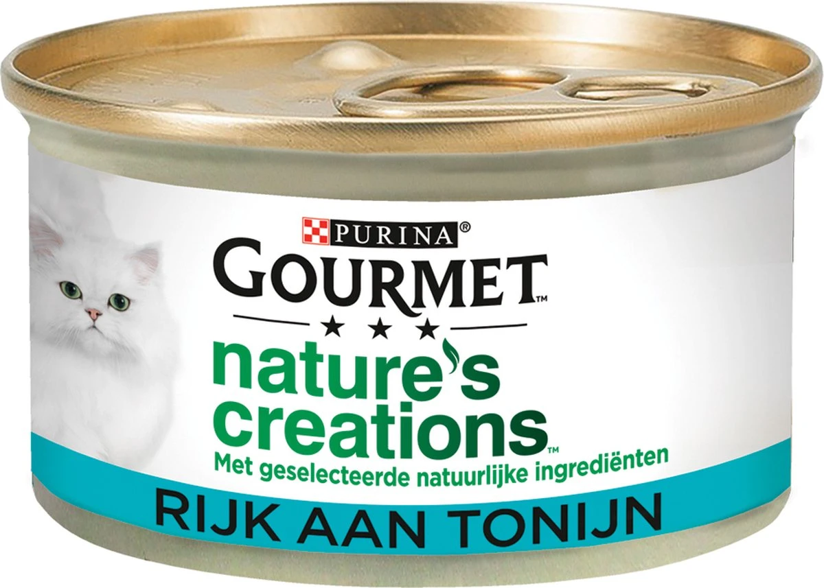 Gourmet Nature’s Creations – Kattenvoer Natvoer – Tonijn – 24 X 85 Gr