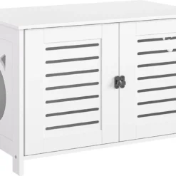 Exxen Kattenbak Kast, Kattenbak Van Hout In Jaloezie-stijl Binnen