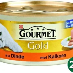 Gourmet Gold Fijne Mousse Kalkoen Kattenvoer 48x 85 Gr