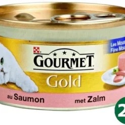 Gourmet Gold Fijne Mousse Zalm Kattenvoer 48x 85 Gr