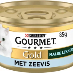 Gourmet Gold Malse Lekkernijen – Kattenvoer Natvoer – Met Zeevis – 24 X 85 Gr