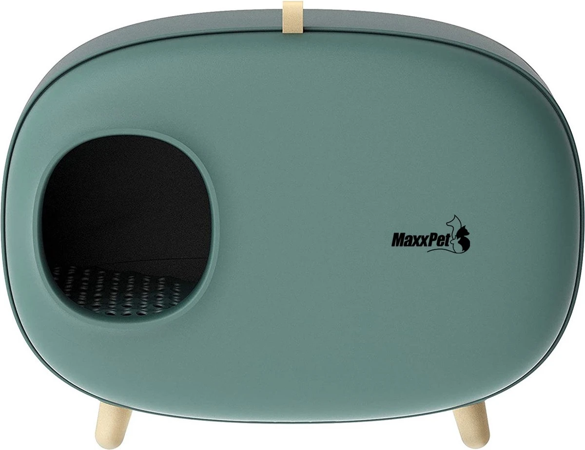 MaxxPet Kattenbak β Kattenhuisje Incl. Lade β 60 X 38 X 45cm β Groen