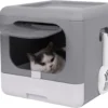 Zelfreinigende Kattenbak – Automatische Kattenbak – Kattenbak Zelfreinigend – Grijs – Lade Met Schep – Zelfreinigend Huisdier Toilet