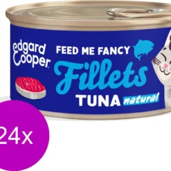 24x Edgard & Cooper Kattenvoer Fillets Tonijn 70 Gr