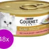 Gourmet Gold Fijne Hap Zalm/Kip – Kattenvoer – 48 X 85 G