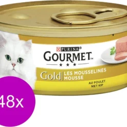 Gourmet Gold Mousse 85 G – Kattenvoer – 48 X Kip