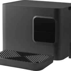 Hoopo® Dome Plus Kattenbak Grijs – Kattenbak – Kattenbakschep – 50×37.5x38cm – Grote Kattenbak