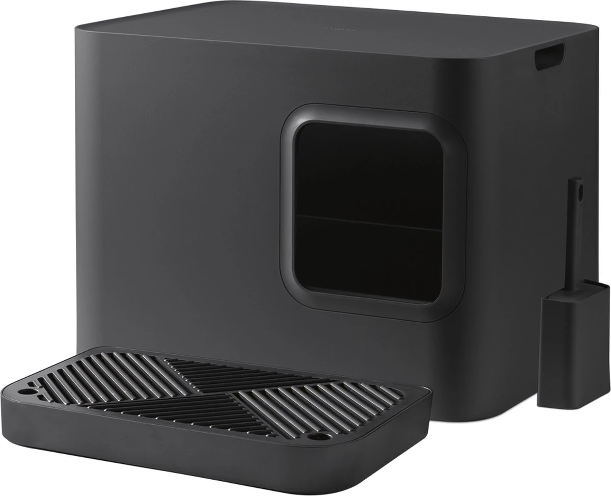 Hoopo® Dome Plus Kattenbak Grijs – Kattenbak – Kattenbakschep – 50×37.5x38cm – Grote Kattenbak