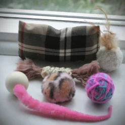 HANDGEMAAKTE Catnip Zakken Met Speelgoed SET (6 Stuks) – Kattenspeeltjes Met Catnip Kattenkruid – Kattenspeelgoed – Speelgoed Voor Katten Met Catnip- Kat Speeltje Catnip- Kitten Speeltjes