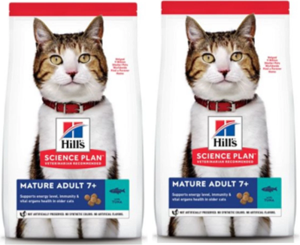Hills 2x Hillβs β Feline Mature Adult Tonijn β Kattenvoer β 1.5kg
