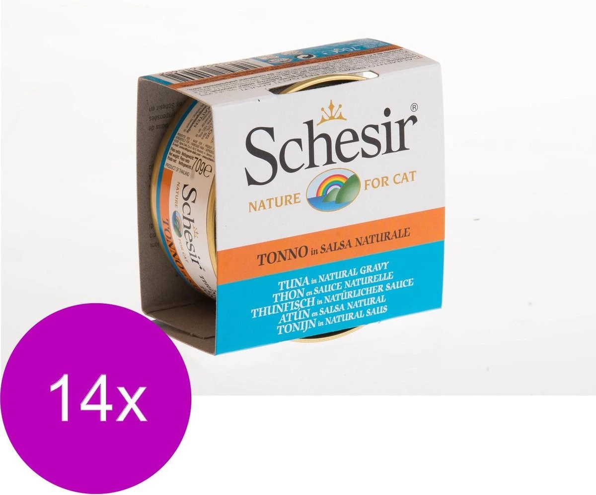 14x Schesir Kattenvoer Tonijn In Saus 70 Gr