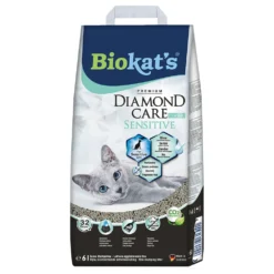 Biokat’s Diamond Care Sensitive Classic Kattenbakvulling – 2 X 6 L