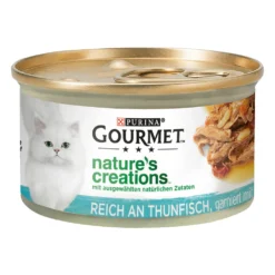 12x85g Nature’s Creations Mini Filets Tonijn Met Tomaat & Rijst Gourmet Kattenvoer