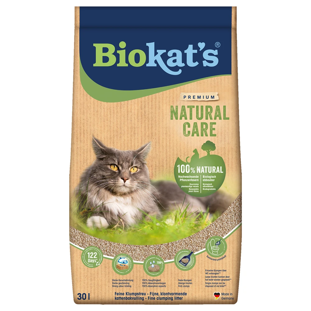 Biokat’s Natural Care Kattenbakvulling – 30 L