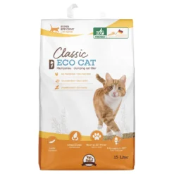 2x15L Classic Eco Cat Klonterende Kattenbakvulling Kat