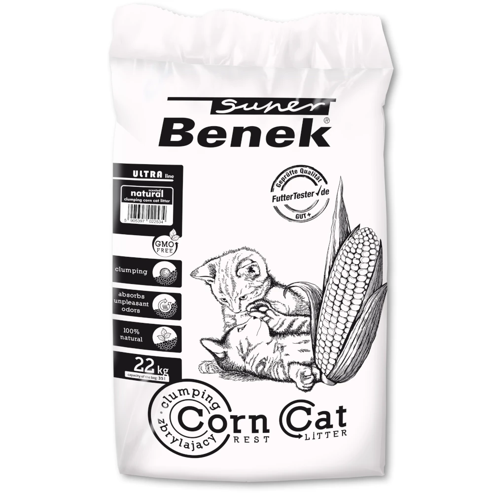 35l Super Benek Corn Cat Ultra Natural Kattenbakvulling