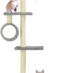 VidaLife Kattenkrabpaal Met Sisal Krabpalen 260 Cm Grijs