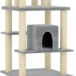 La Dolce Vita – Kattenmeubel Met Sisal Krabpalen 216 Cm Lichtgrijs